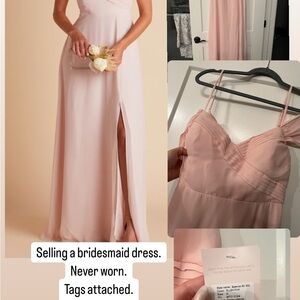 Elegant Pink Bridesmaid Dress